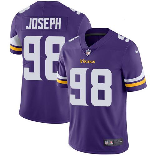 Nike Vikings #98 Linval Joseph Purple Team Color Youth Stitched NFL Vapor Untouchable Limited Jersey